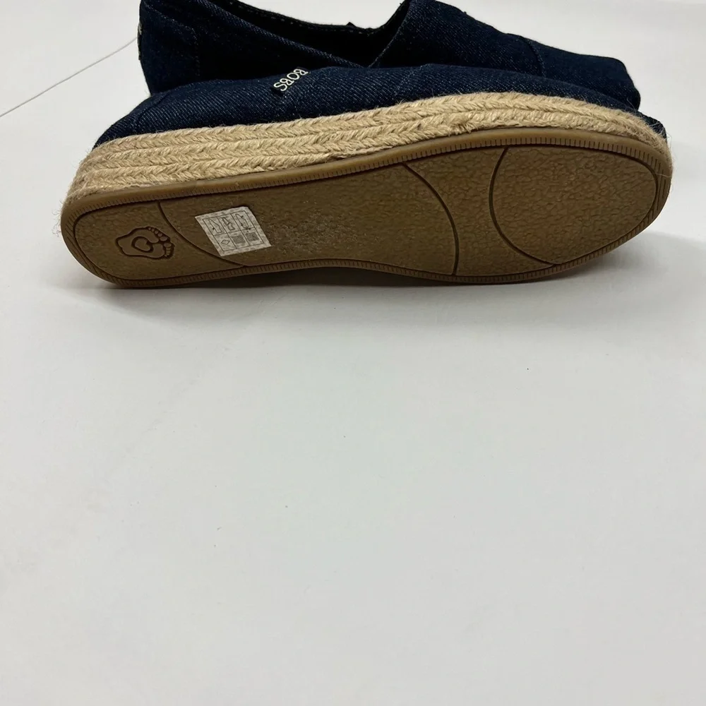Skecher BOBS’ Espadrilles Size 9.5 W Women’s Memory Foam Straw Wedge